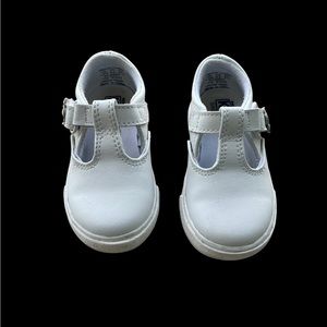 Keds Daphne T-strap Leather Toddler Shoes, 4.5W White Sneakers